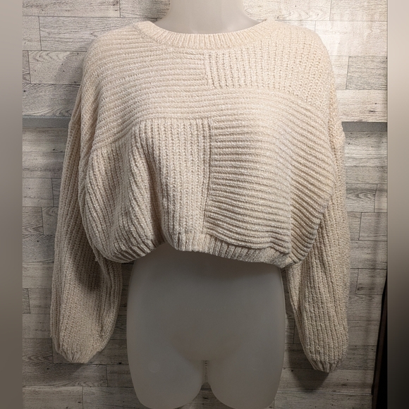 Altar'd State Sweaters - Altar'd State Cream Textured Sweater Xxs